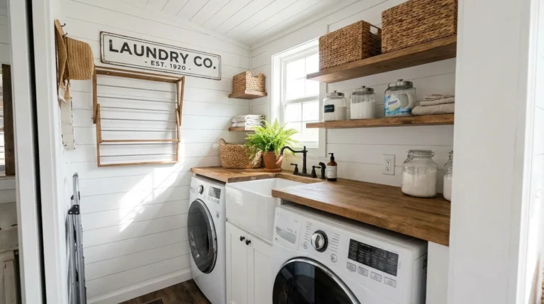 10 Farmhouse Laundry Room Inspirations for Small Homes