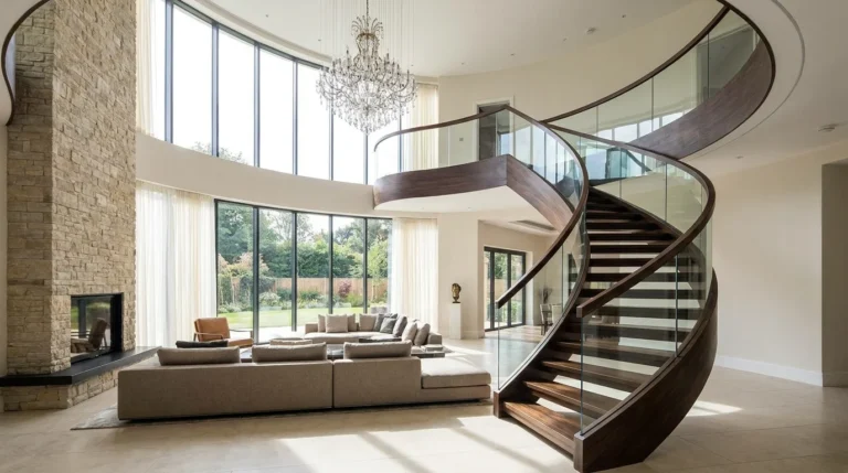 11 Double Height Living Room Ideas with Stunning Staircases
