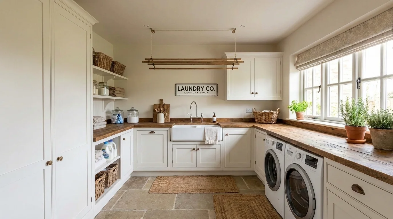 12 Farmhouse Laundry Room Ideas That Make Chores Beautiful