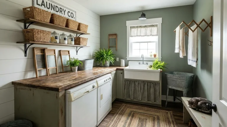 9 Farmhouse Laundry Room Decor Ideas